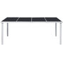 Voir la diapositive 2 : VIDAXL Table de jardin 190x90x74 cm Noir Acier