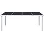 Voir la diapositive 2 : VIDAXL Table de jardin 190x90x74 cm Noir Acier