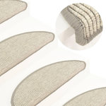 VIDAXL Tapis d'escalier autocollants 15 pcs 56x17x3 cm Argente