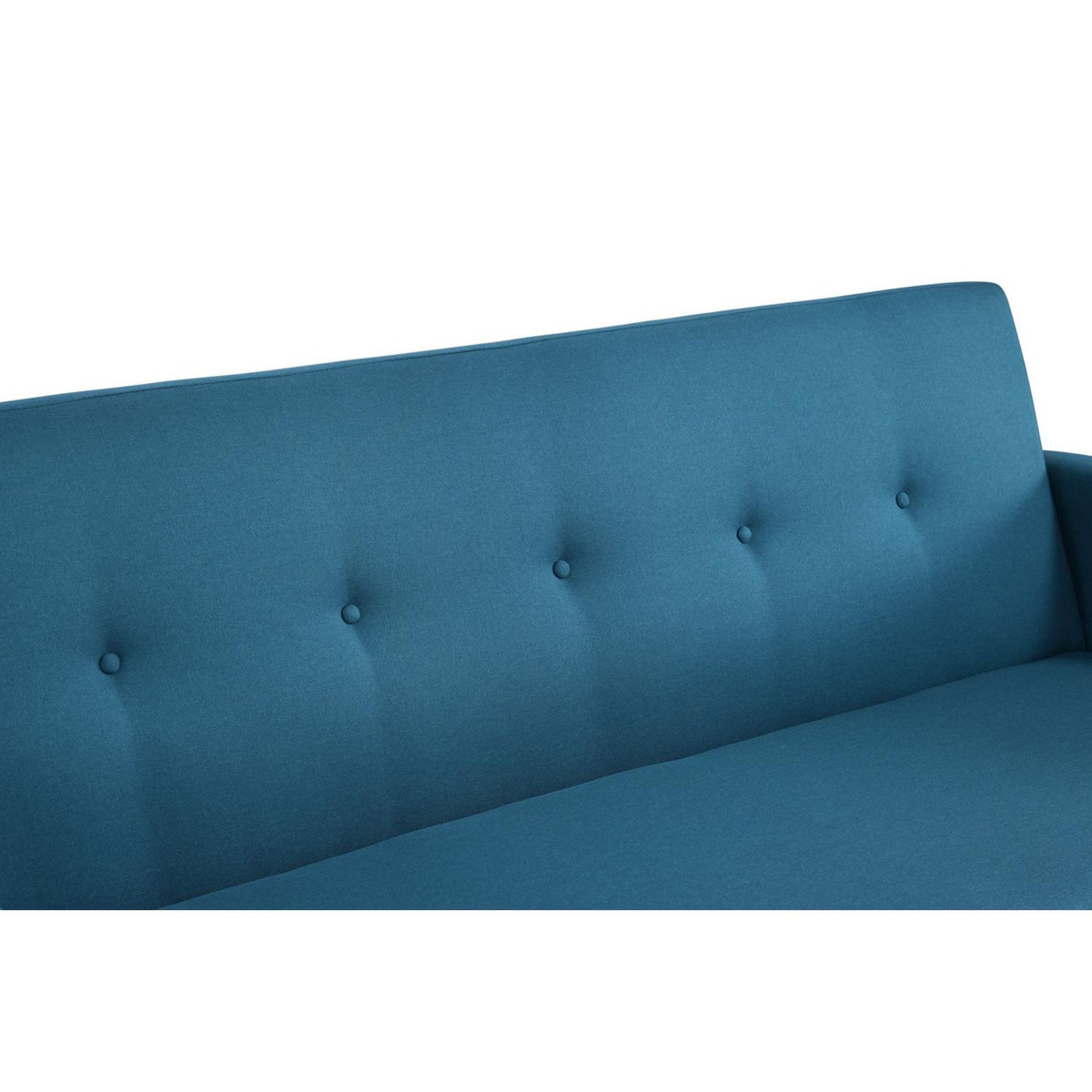 CONCEPT USINE Canapé scandinave convertible 3 places en tissu bleu canard MALMO