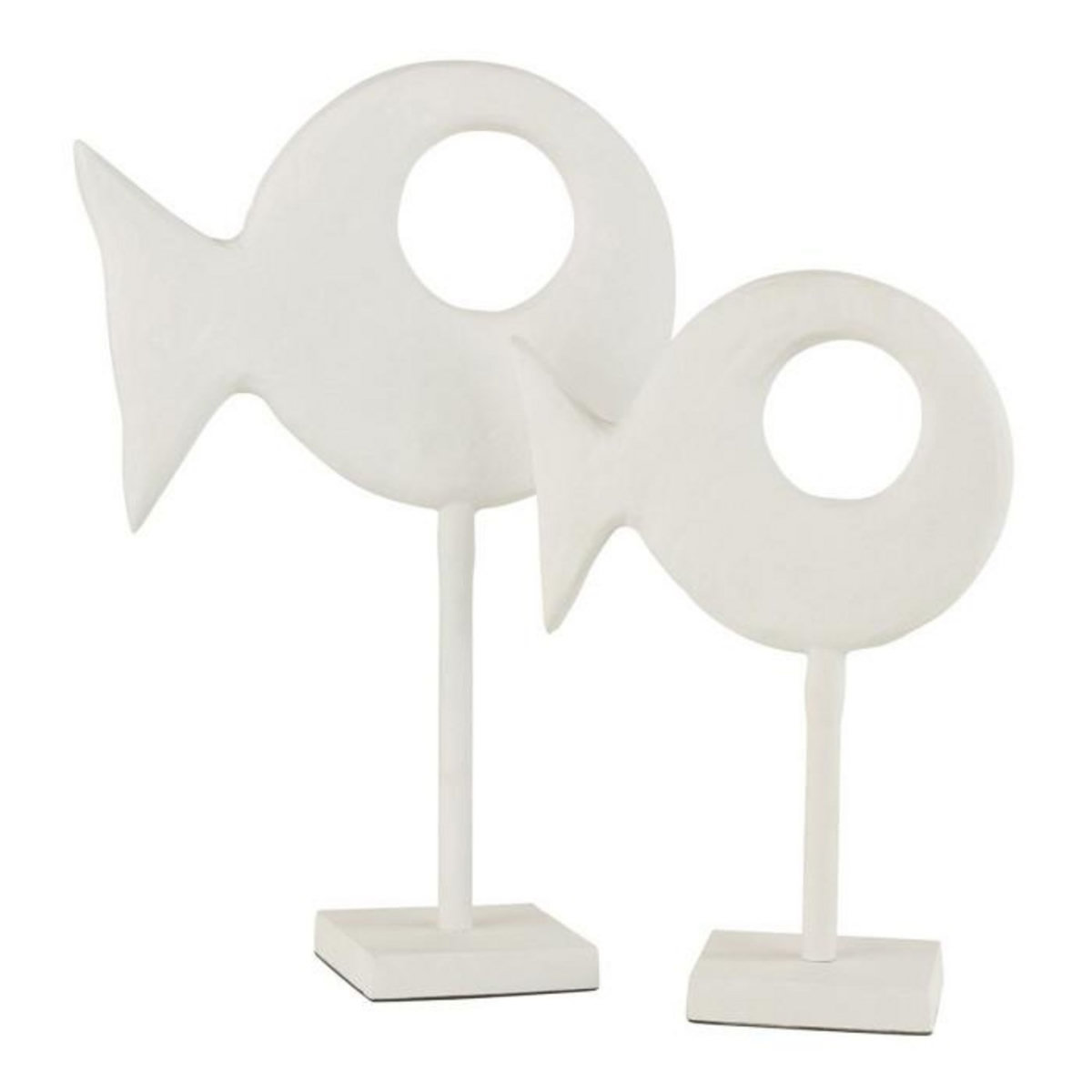 Paris Prix Statuette sur Pied  Figurine Poisson  39cm Blanc