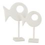 Voir la diapositive 2 : Paris Prix Statuette sur Pied  Figurine Poisson  39cm Blanc