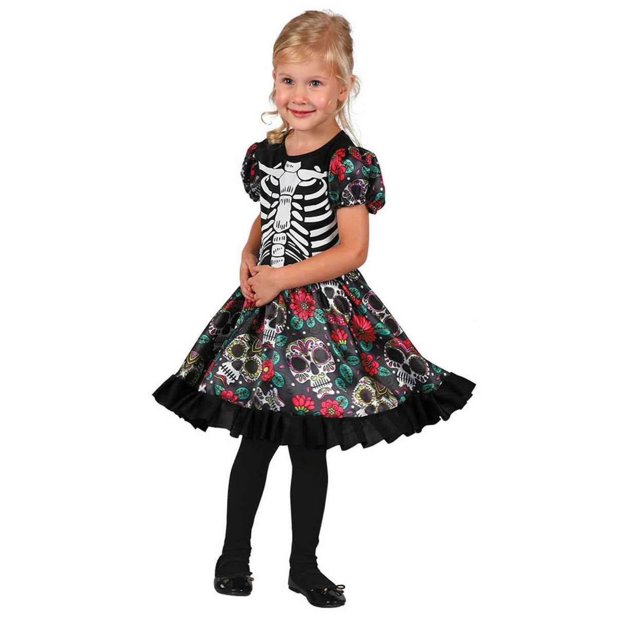 Boland Déguisement Pequeña Calavera - Fille - 3/4 ans (96 à 104 cm)