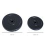 Voir la diapositive 3 : HOMCOM Disques de poids - lot de 4 disques d'haltère - ensemble de poids 5 Kg et 10 Kg - poids total 30 Kg - entraînement musculaire & haltérophilie - HDPE noir