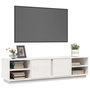 Voir la diapositive 4 : VIDAXL Meuble TV Blanc 156x40x40 cm Bois de pin massif