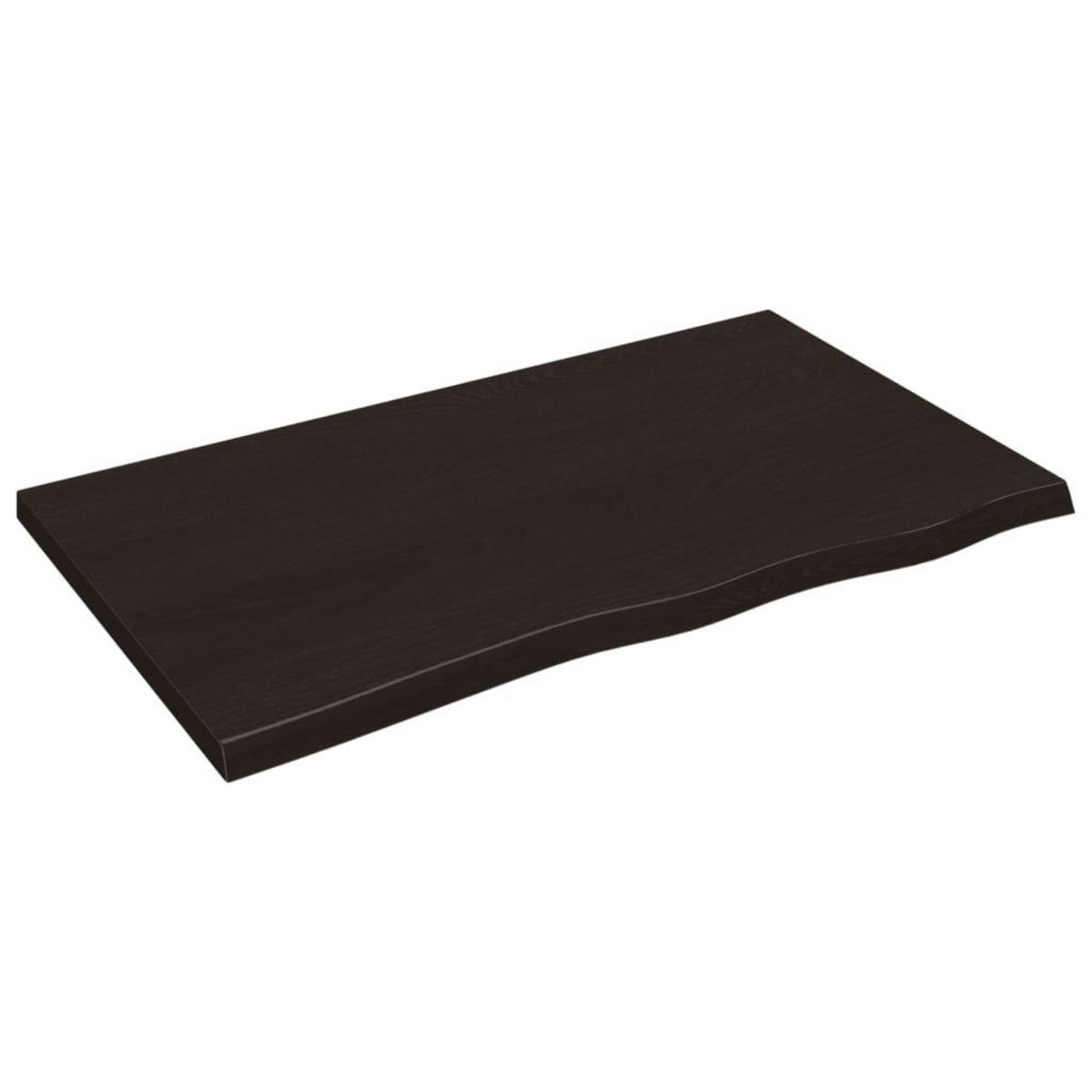 VIDAXL Dessus de table marron fonce bois chene massif traite