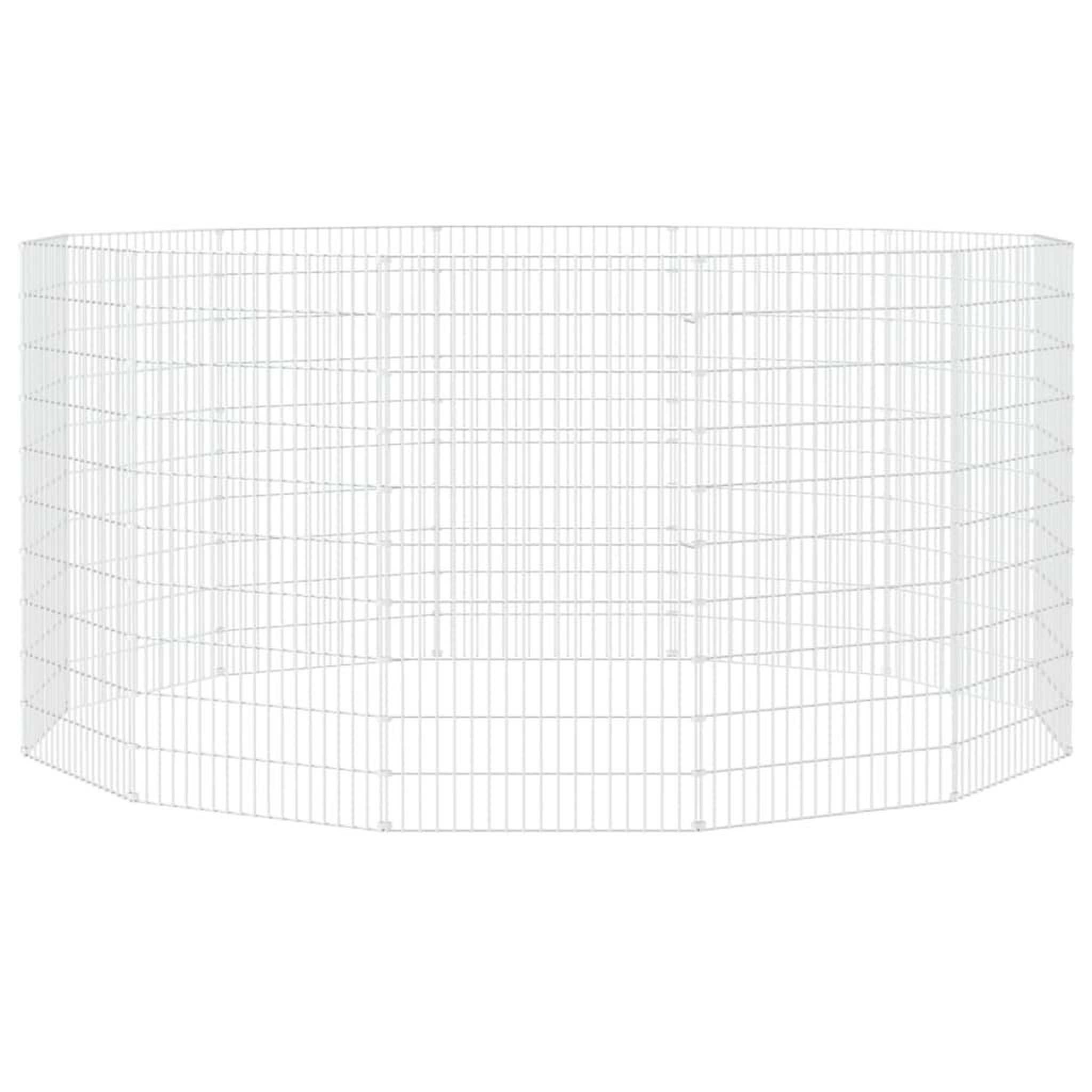 Voir la diapositive 4 : VIDAXL Enclos d'animaux en liberte 12 panneaux 54x100 cm fer galvanise