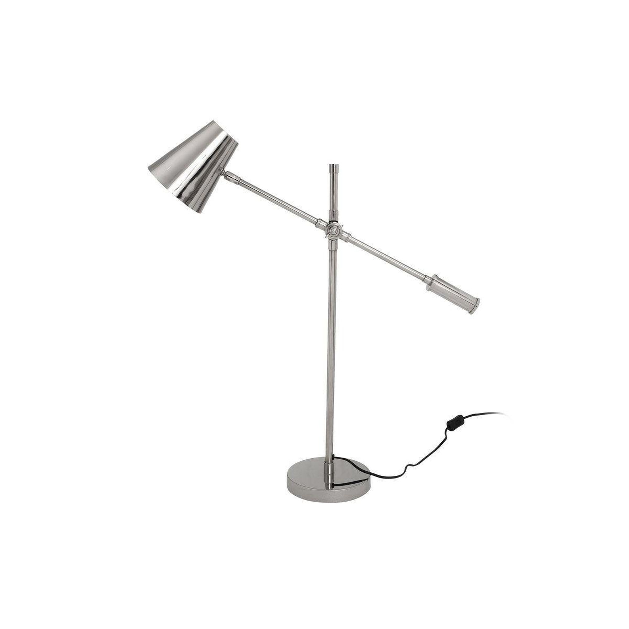 Voir la diapositive 2 : Paris Prix Lampe à poser industriel  celeste  74cm argent