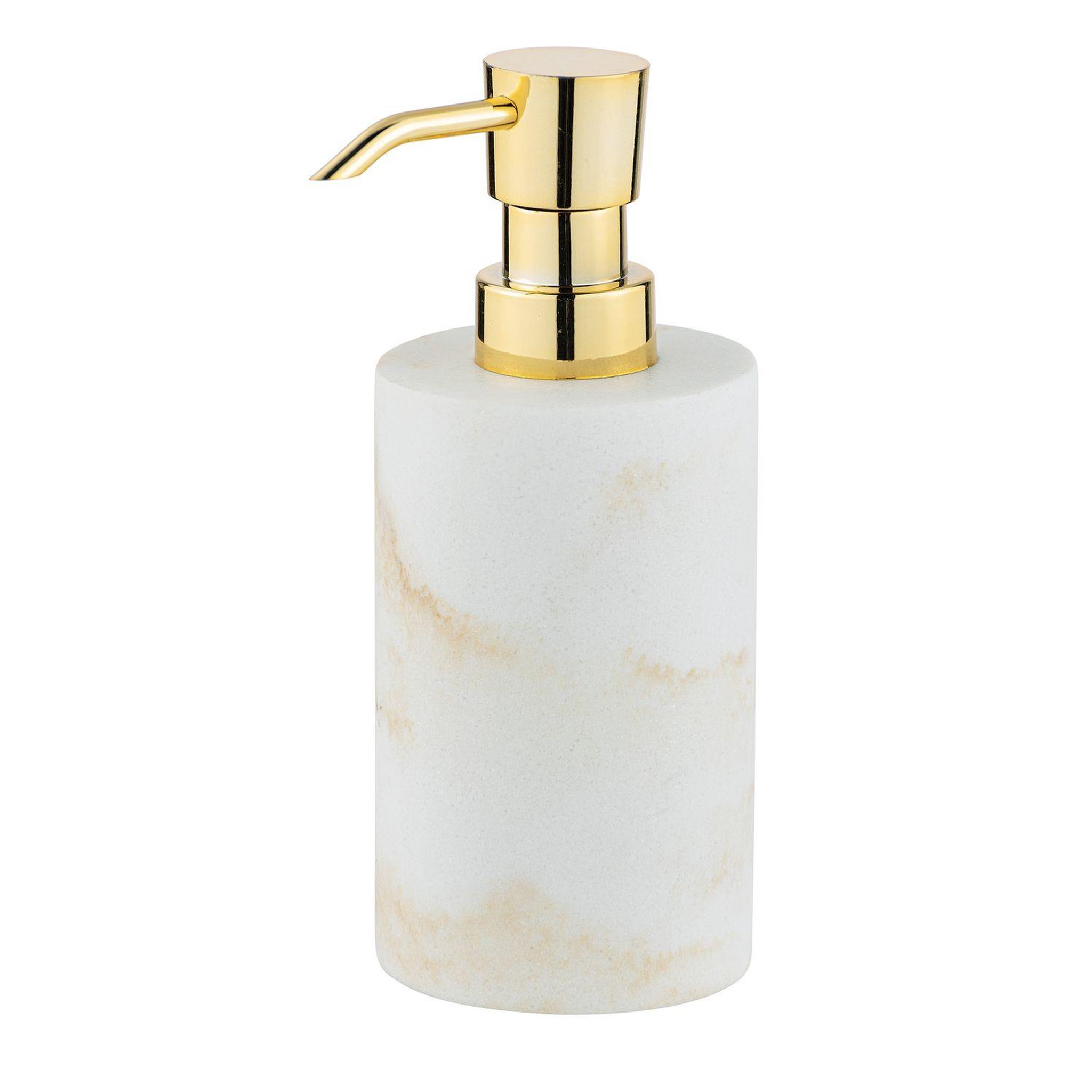 Wenko Distributeur de savon design marbre odos - blanc