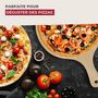 Voir la diapositive 4 : Fackelmann Lot de 2 planches à pizza et tarte flambée en bois 30 cm Fackelmann Pizzas Lovers