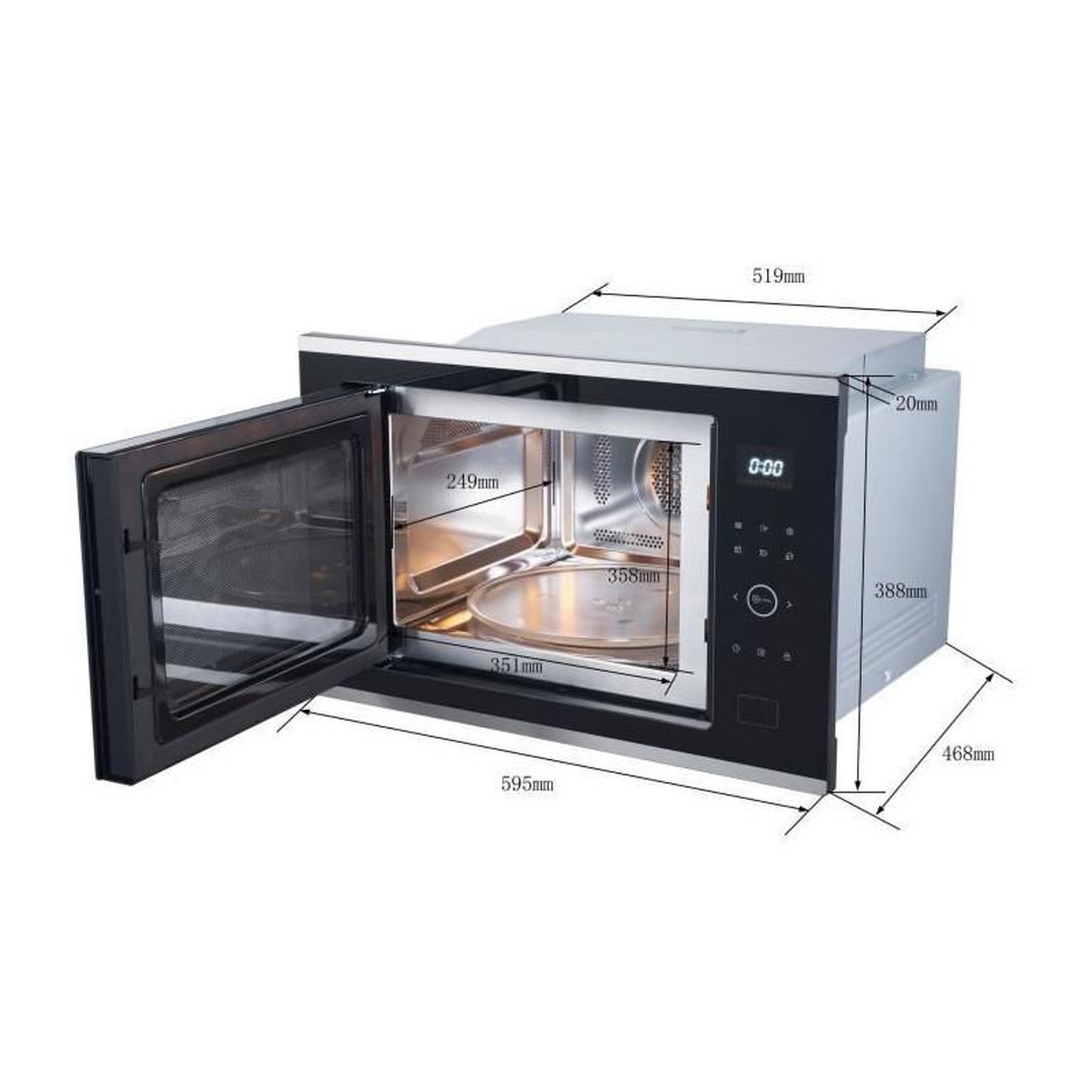 Voir la diapositive 3 : CONTINENTAL EDISON Micro-ondes pose libre 34L CONTINENTAL EDISON 1000W, CEMO34CEB2