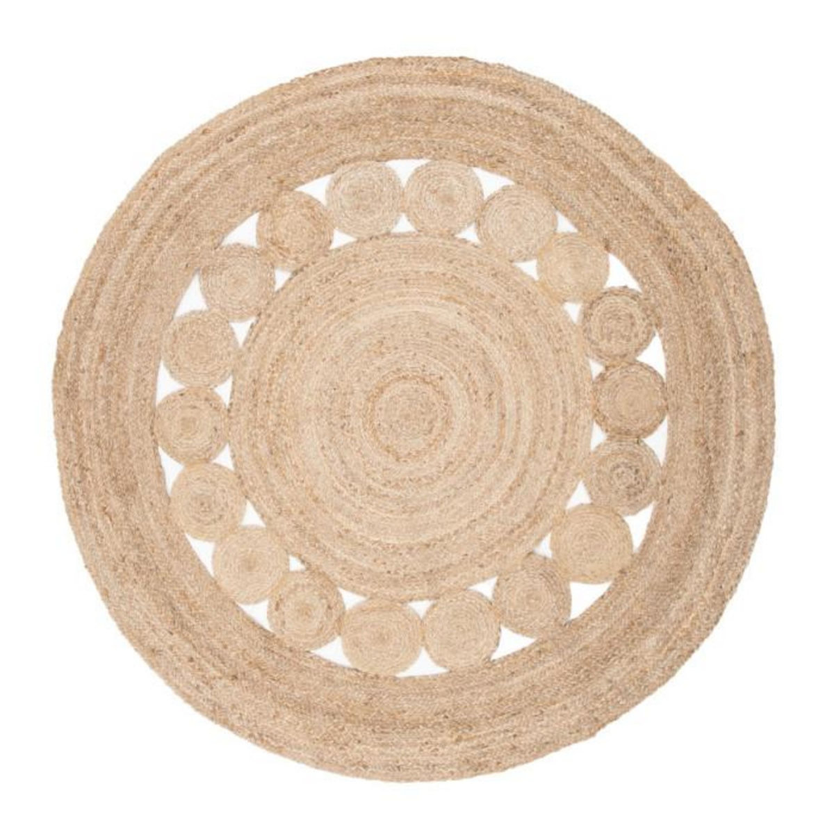 Paris Prix Tapis Rond Déco en Jute  Elis  200cm Naturel