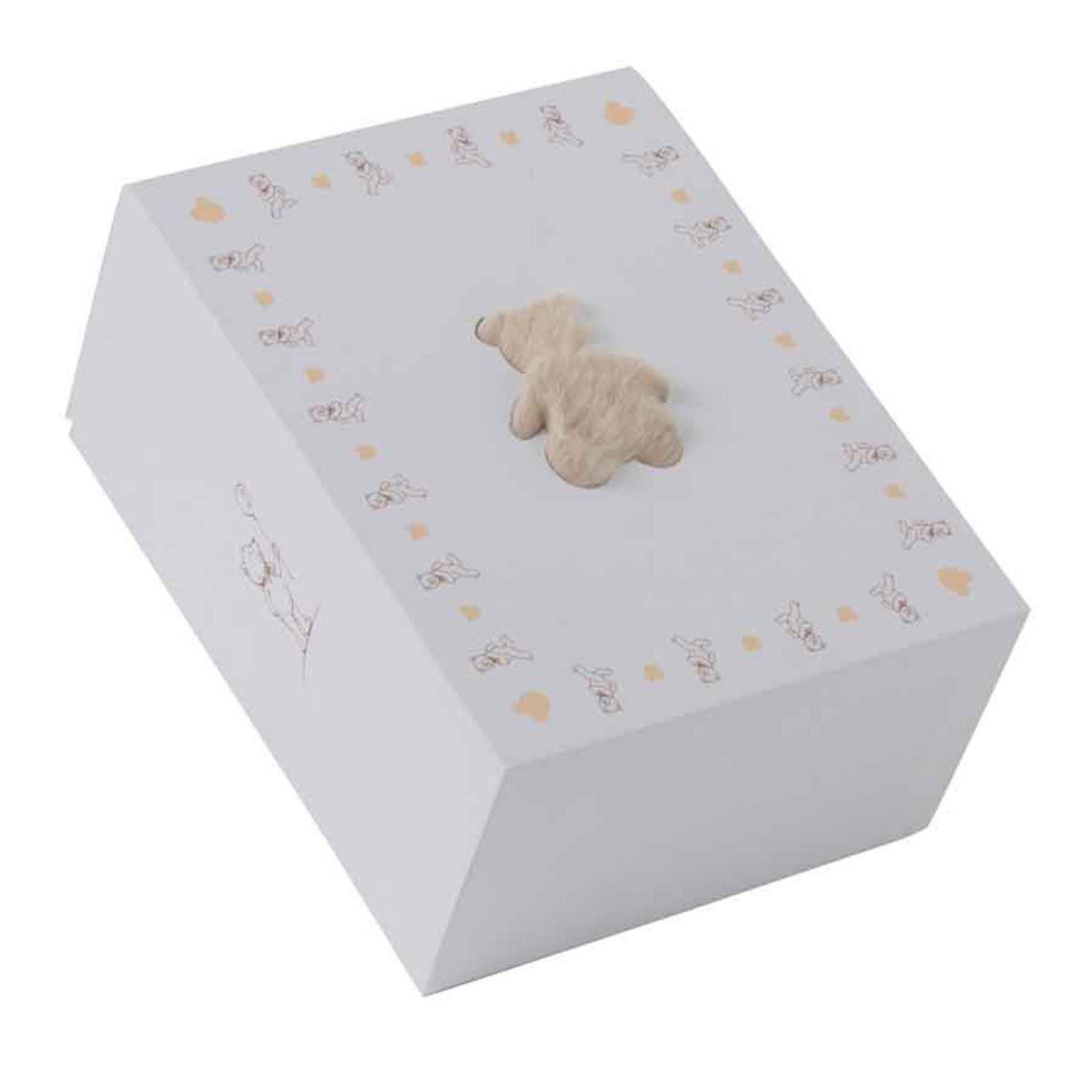 Voir la diapositive 3 : J-LINE Tapis déco enfant  ours  103cm beige
