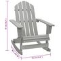 Voir la diapositive 6 : VIDAXL Chaise a bascule de jardin Bois Gris
