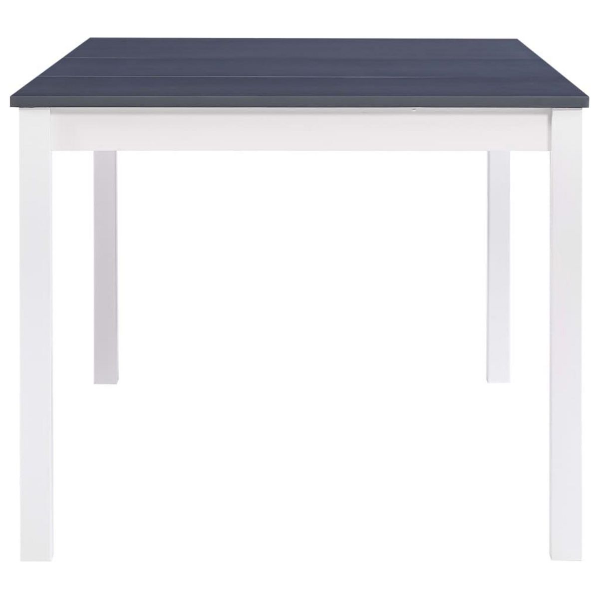 VIDAXL Table a manger Blanc et gris 180x90x73 cm Bois de pin