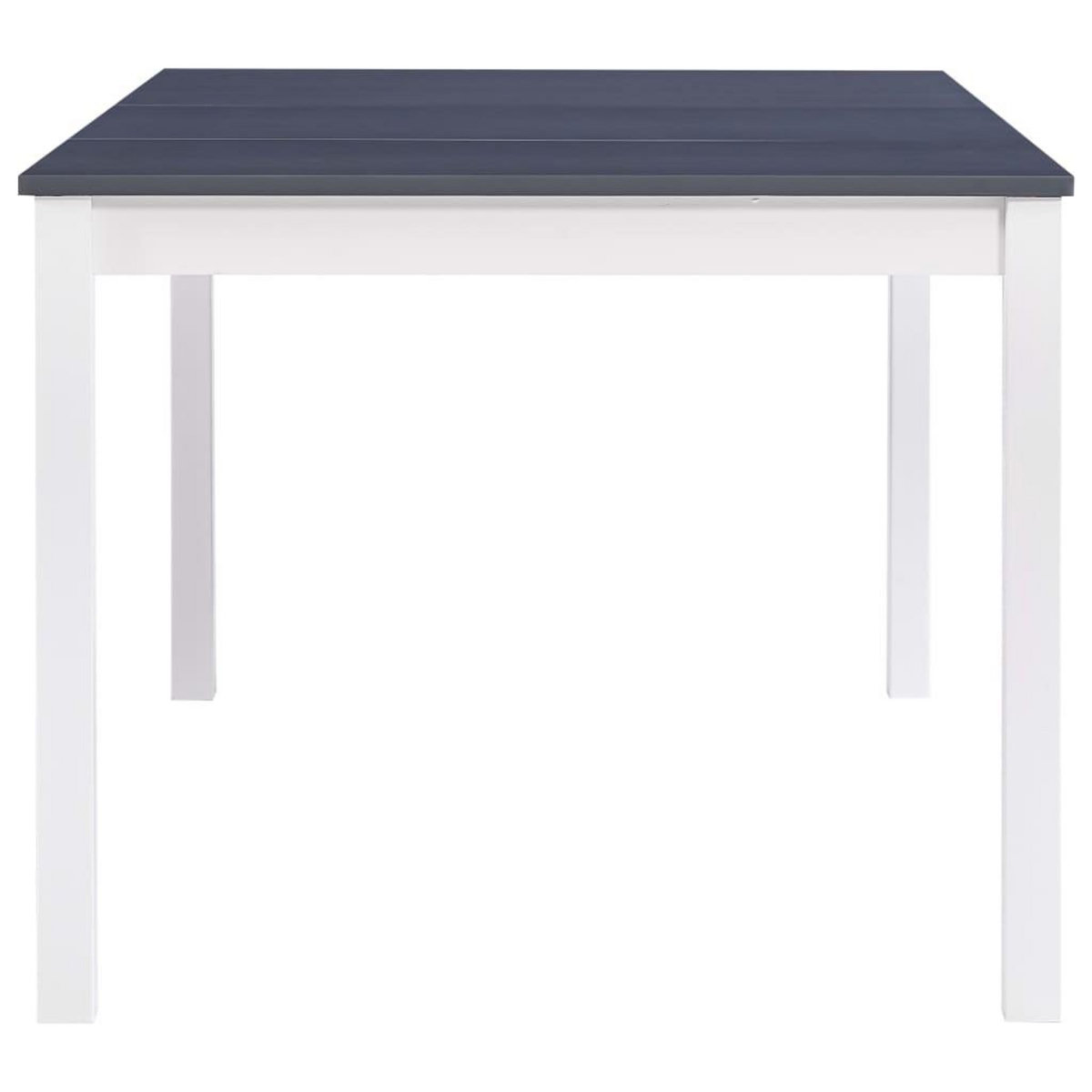 VIDAXL Table a manger Blanc et gris 180x90x73 cm Bois de pin