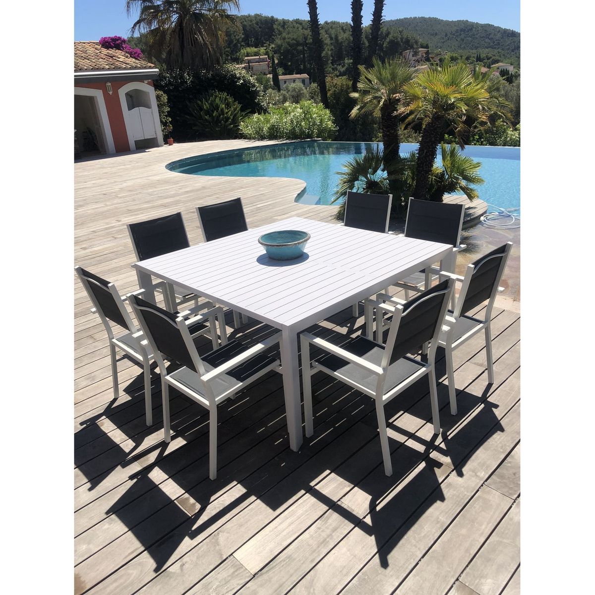 GIvex Salon de jardin - 8 places - MANUELA