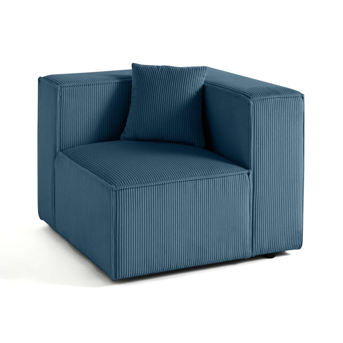 LISA DESIGN Arty - module d'assise droit - en velours côtelé