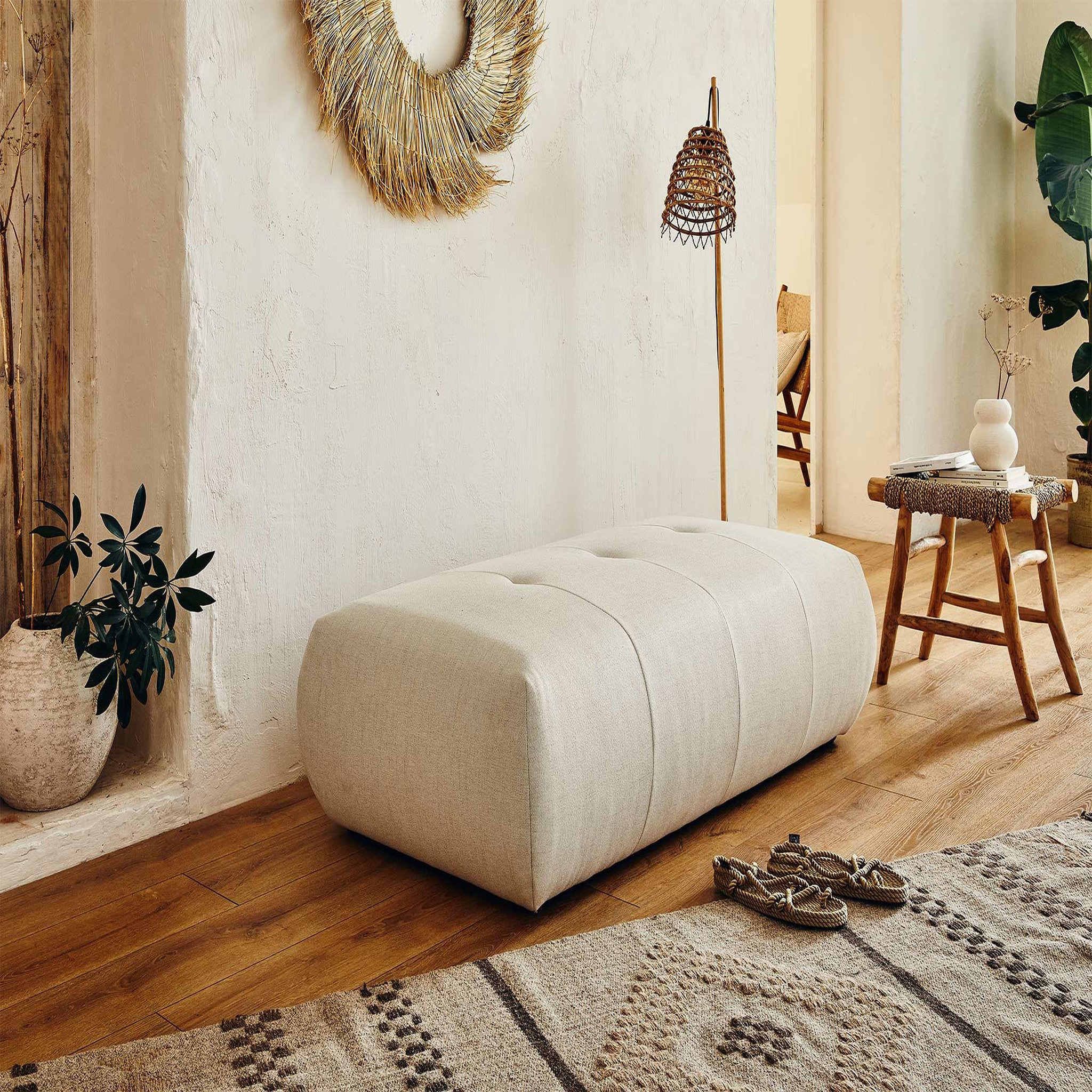 Voir la diapositive 2 : LISA DESIGN Onyx - pouf modulable - en tissu