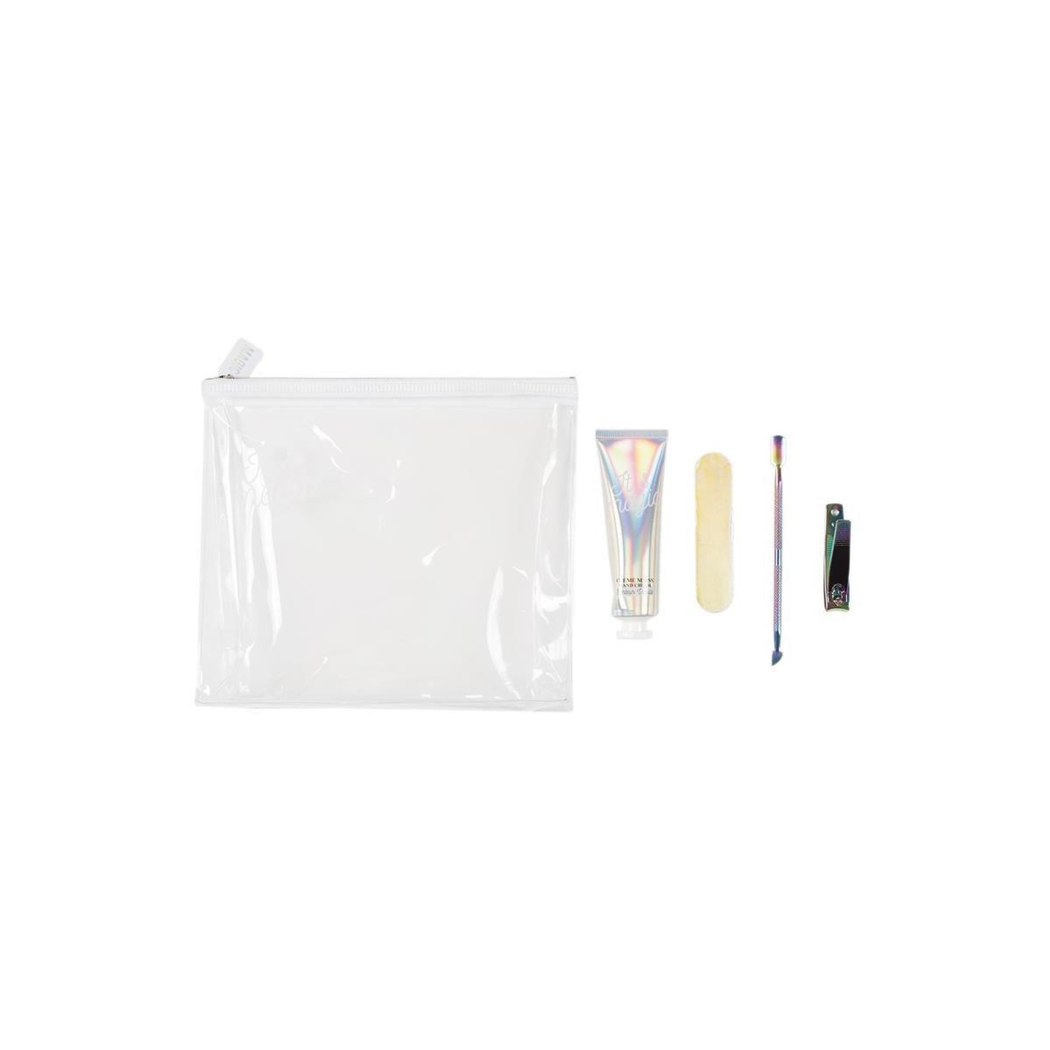 Cosmetic Club Coffret cosmétique 4 accessoires  magique  18cm transparent
