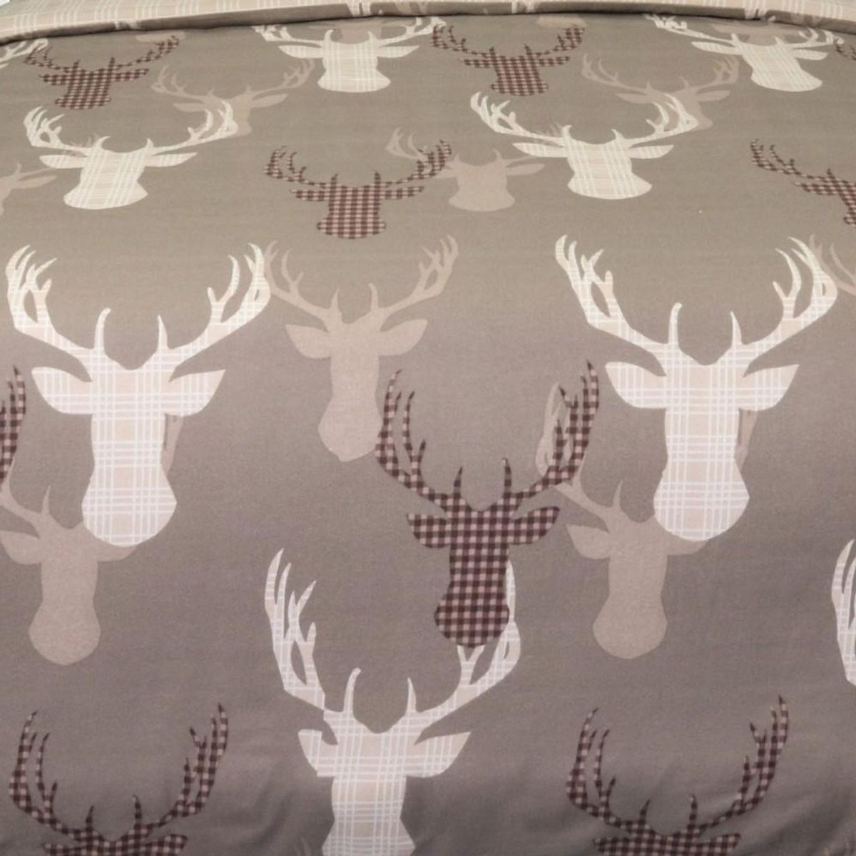 Dourev Housse de couette 240x220 + 2 taies flanelle 100% coton