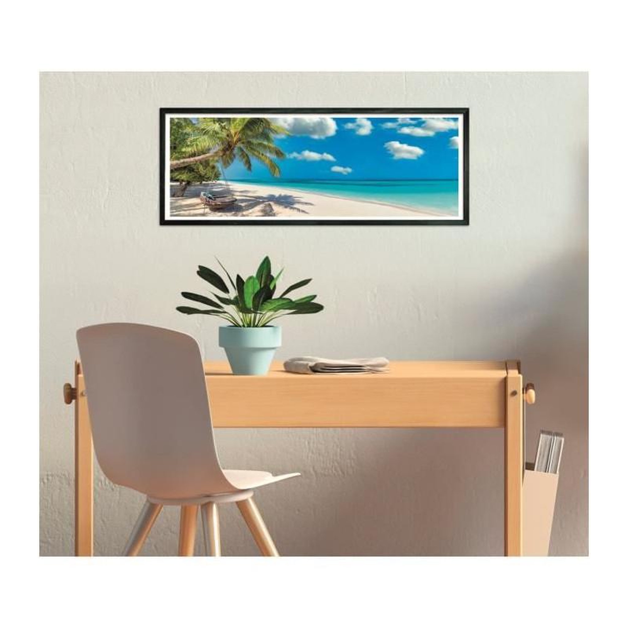 Voir la diapositive 4 : CLEMENTONI Puzzle 1000 pièces Swinging by the Ocean – Puzzle adulte panorama – Format compact – Clementoni