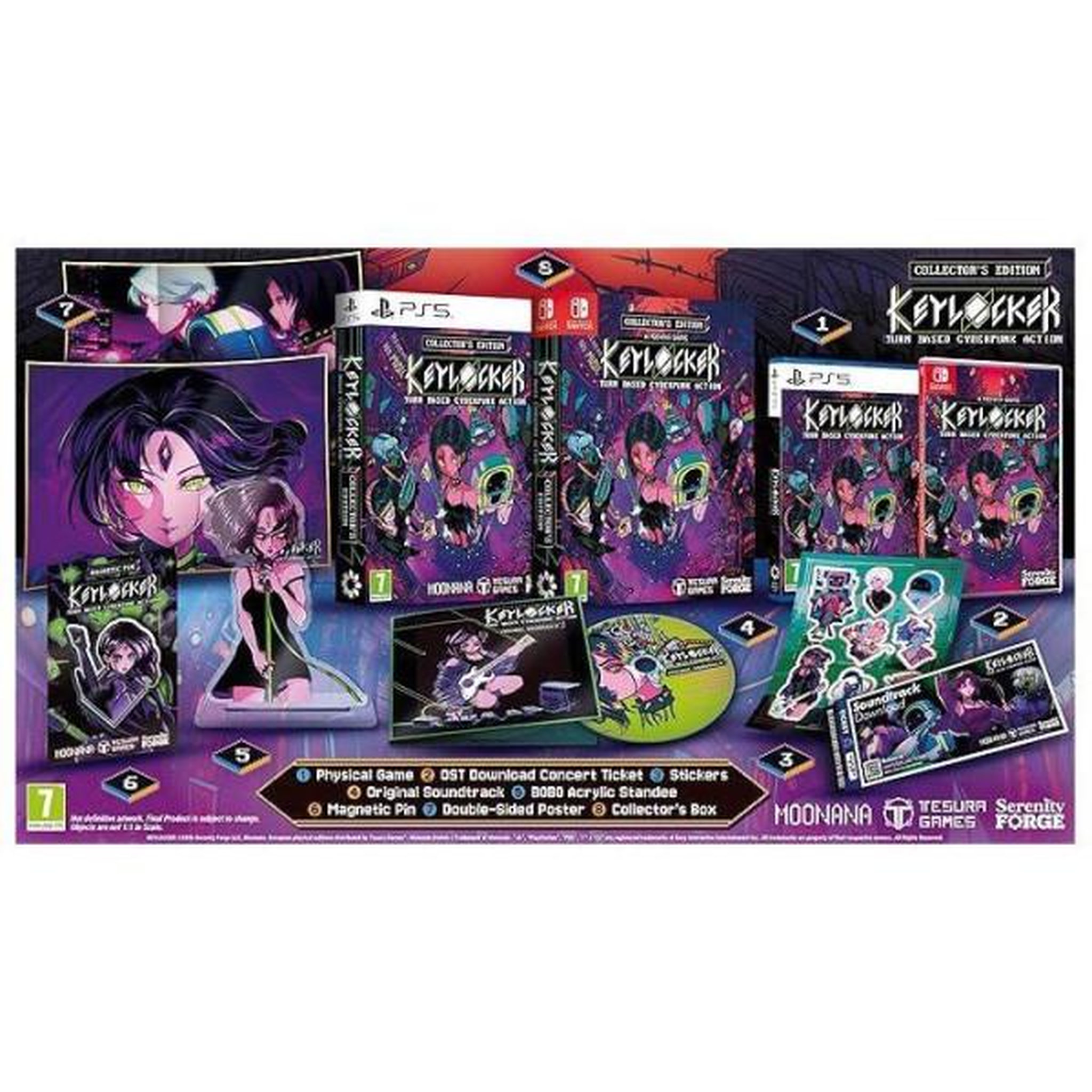 Voir la diapositive 2 : Just for games Keylocker | Turn Based Cyberpunk Action - Collector's Edition - Jeu PS5