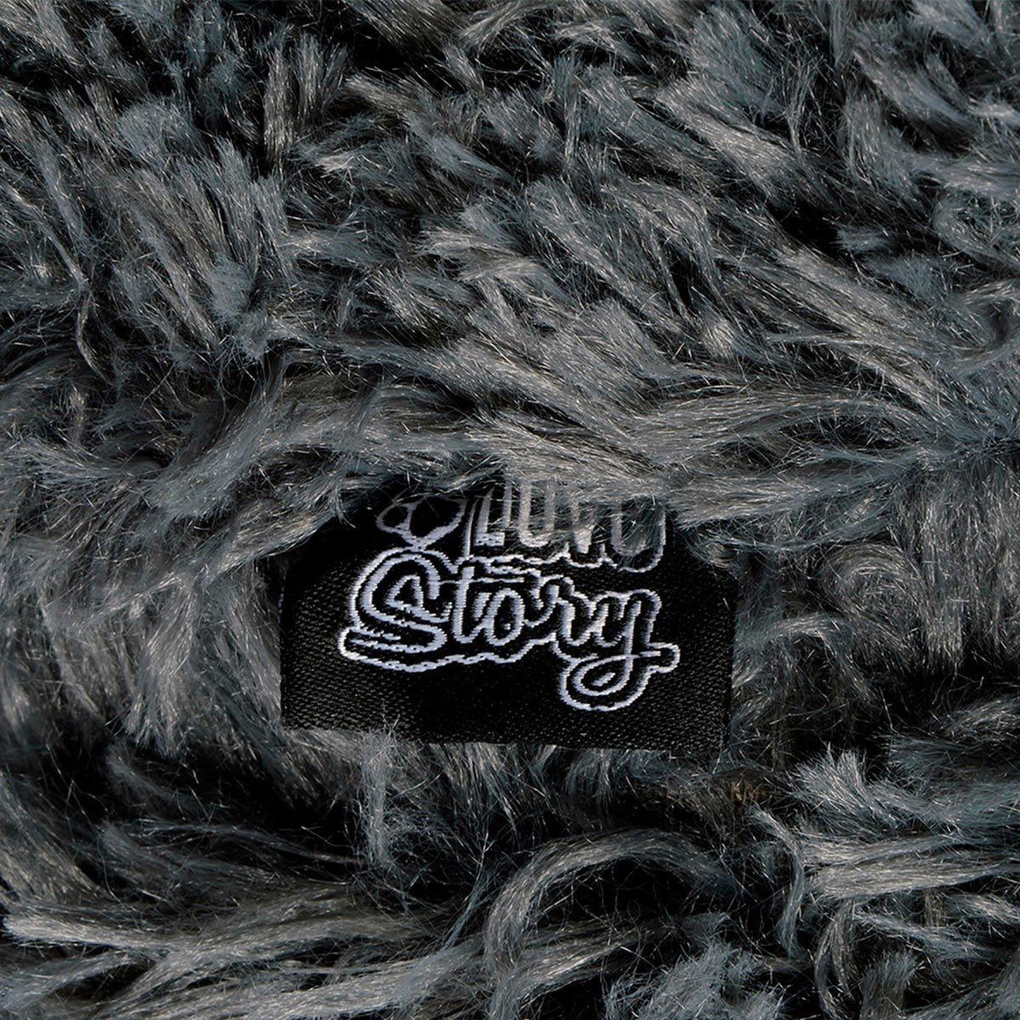 Voir la diapositive 4 : LOVE STORY Panier chausson chien & chat  fluffy  55cm anthracite