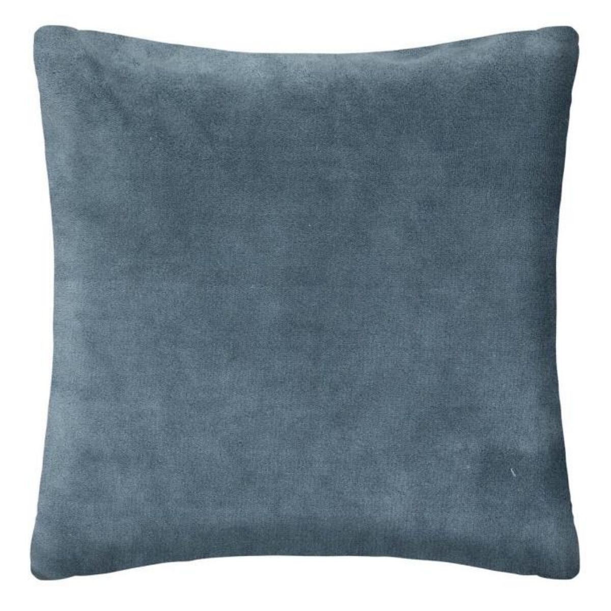 ATMOSPHERA Coussin Imitation Fourrure  Bouclée  45x45cm Bleu Orage