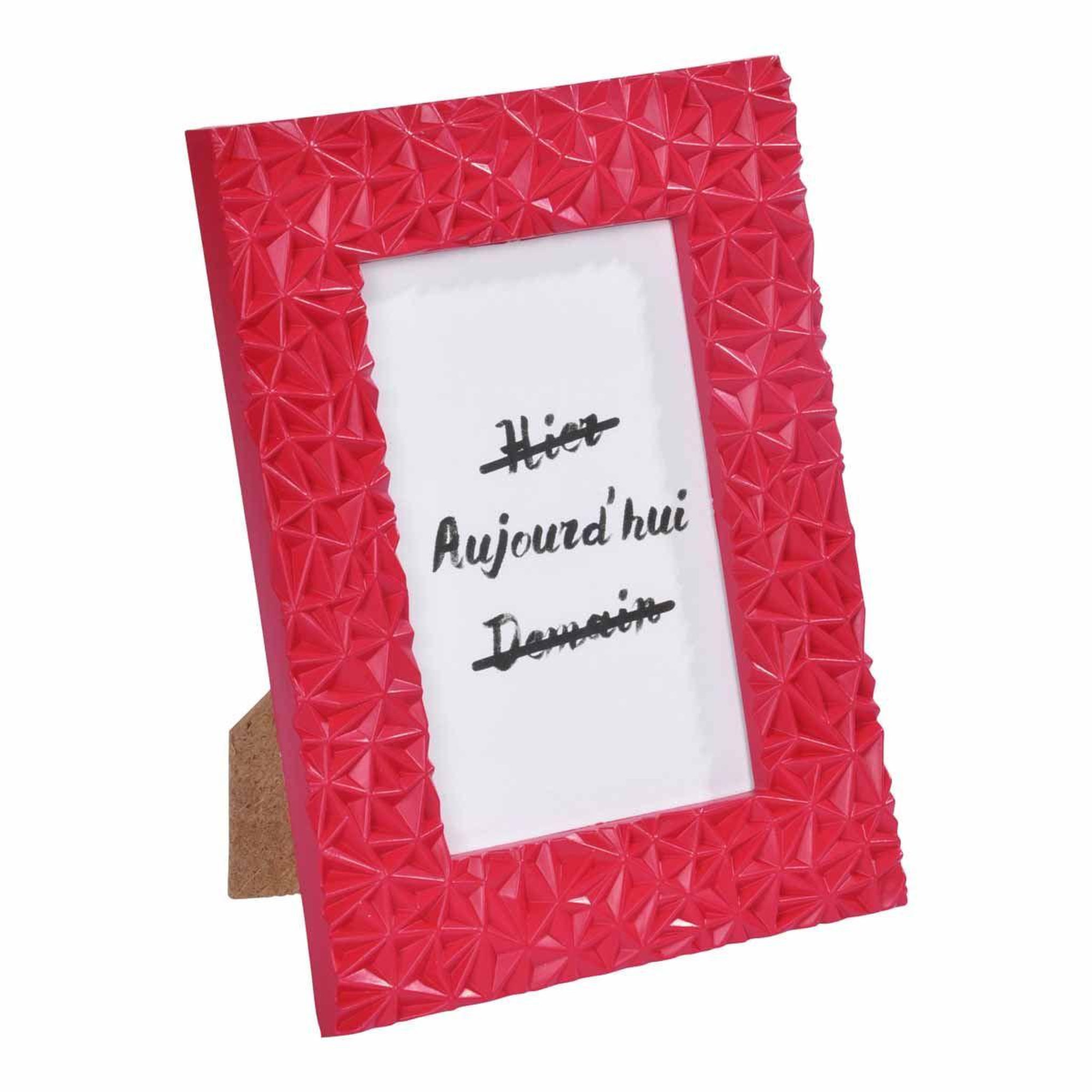 HOMEA Cadre Photo Déco  Géométrique Frame  20x25cm Rouge
