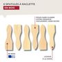 Voir la diapositive 6 : Fackelmann Lot de 6 spatules à raclette en bois 13 cm Fackelmann Wood Edition