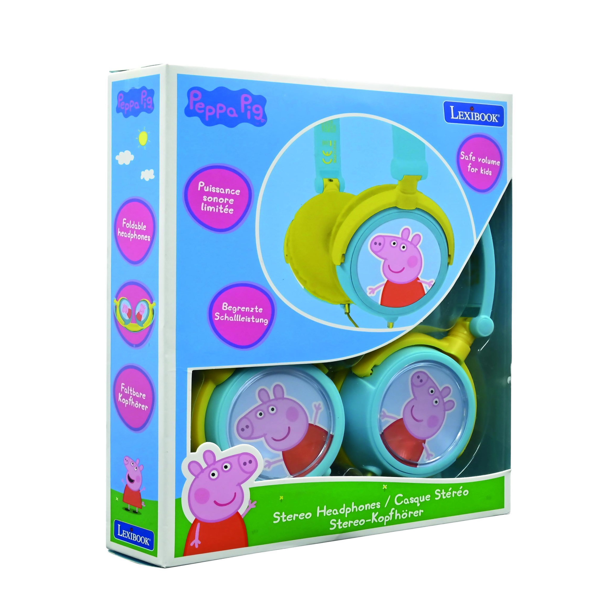 Voir la diapositive 6 : Lexibook Casque stéréo filaire pliable Peppa Pig avec limitation de volume d'écoute