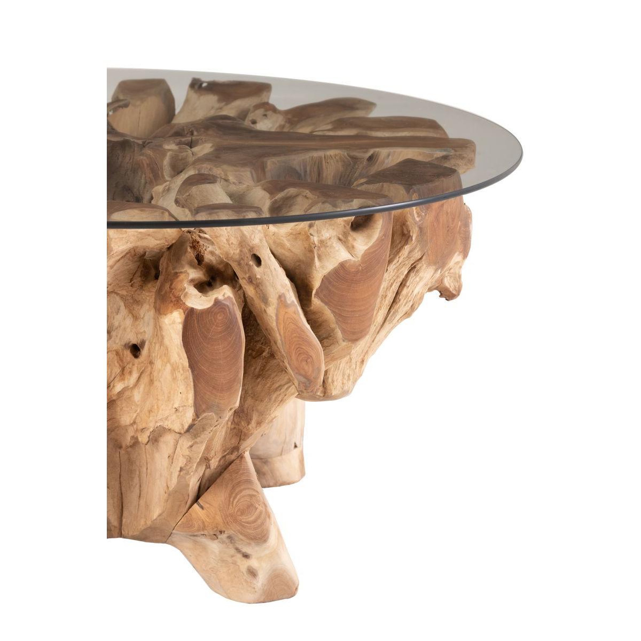 Voir la diapositive 2 : J-LINE Table Basse en Bois  Raoul  90cm Naturel