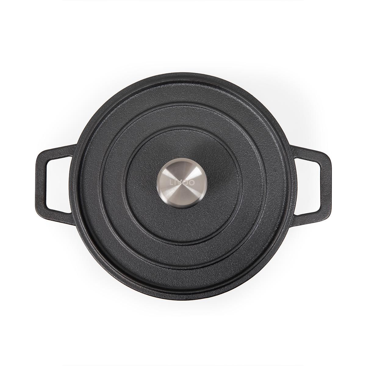 LIVOO Cocotte ronde 24cm 4l noir - mep139