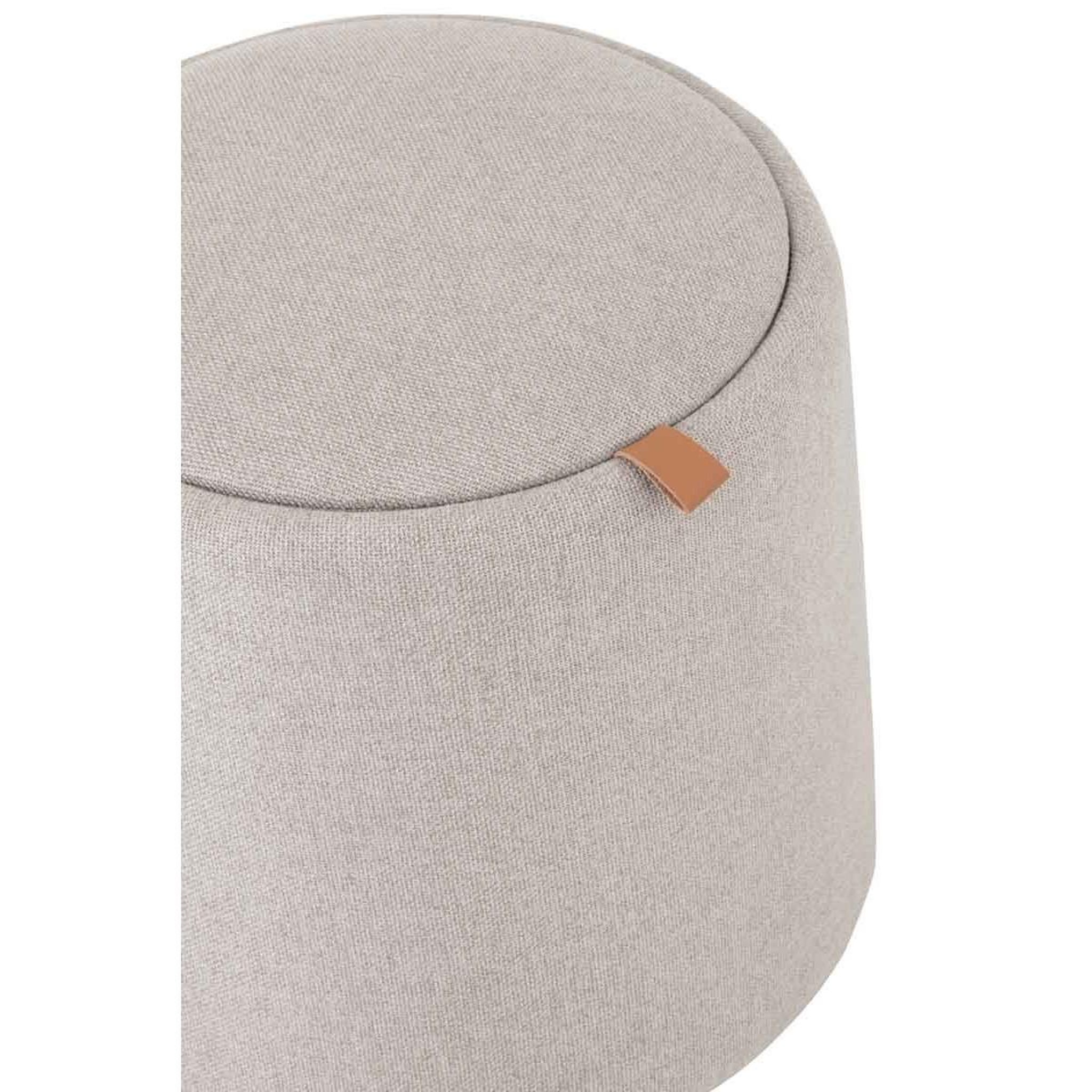 Voir la diapositive 5 : J-LINE Pouf rond design  munica  43cm beige