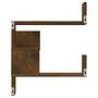 Voir la diapositive 5 : VIDAXL Etageres d'angle murales 2 pcs Chene fume 40x40x50 cm Bois