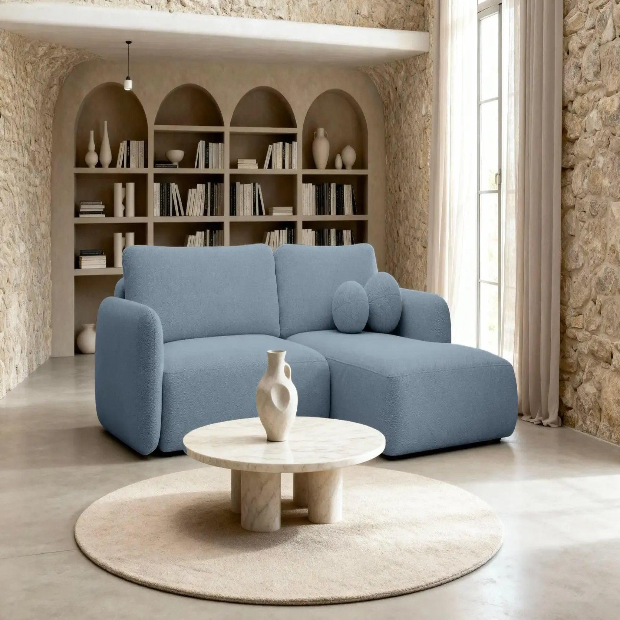 Voir la diapositive 2 : CASANOVA PARIS Gigi - canapé d'angle convertible tissu bouclette