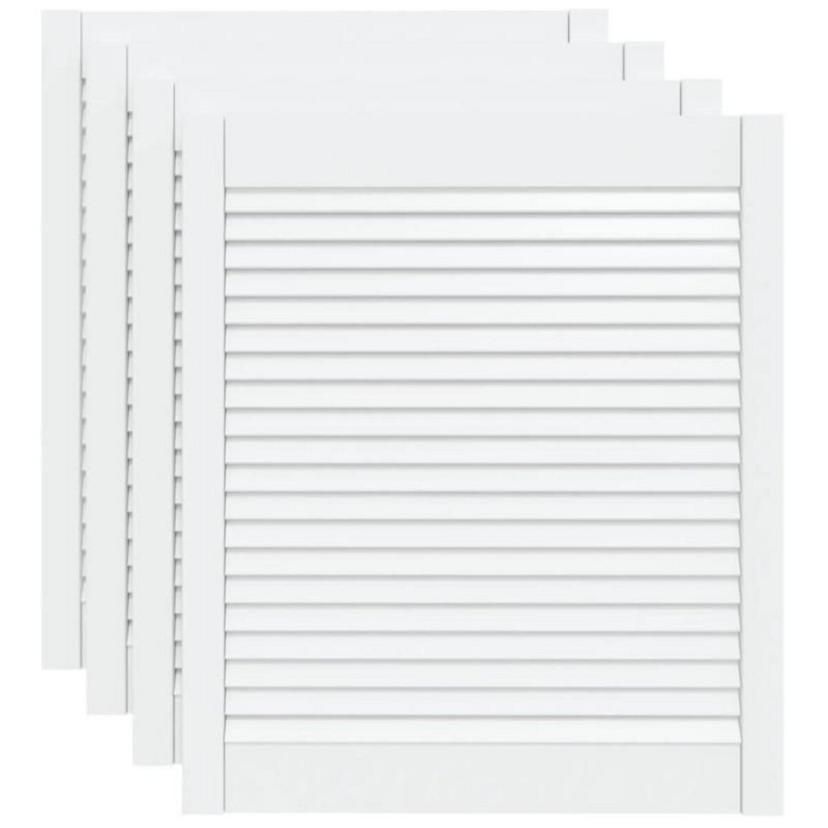 VIDAXL Portes d armoire à persiennes 4 pcs blanc 69x59,4 cm pin massif