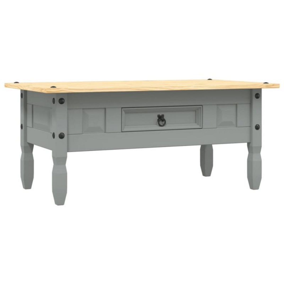 VIDAXL Table basse Pin mexicain Gamme Corona Gris 100x55x44 cm