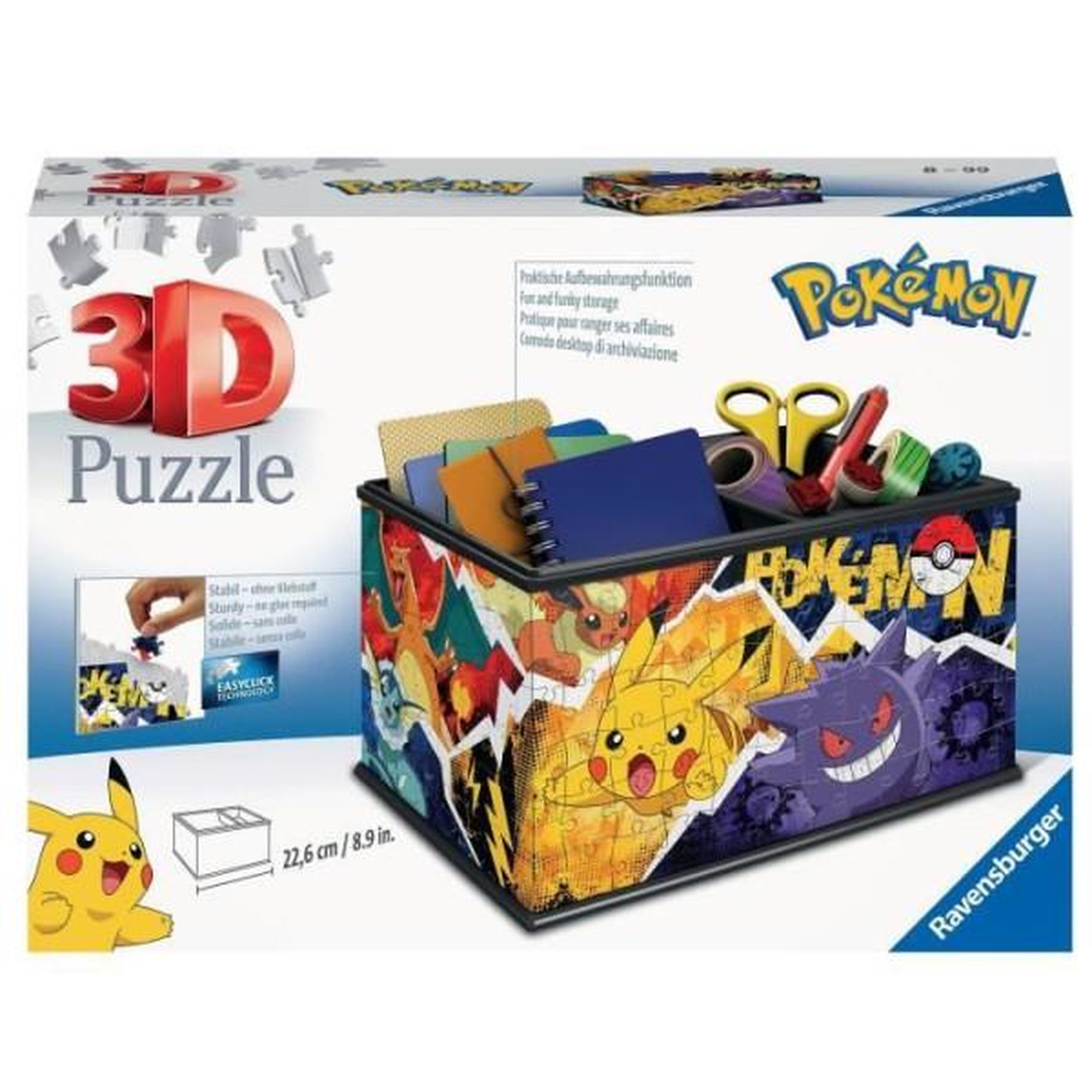 RAVENSBURGER Boite de rangement Pokémon Puzzle 3D - Ravensburger - 216 pieces - A partir de 8 ans