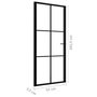 Voir la diapositive 6 : VIDAXL Porte interieure Verre ESG et aluminium 93x201,5 cm Noir