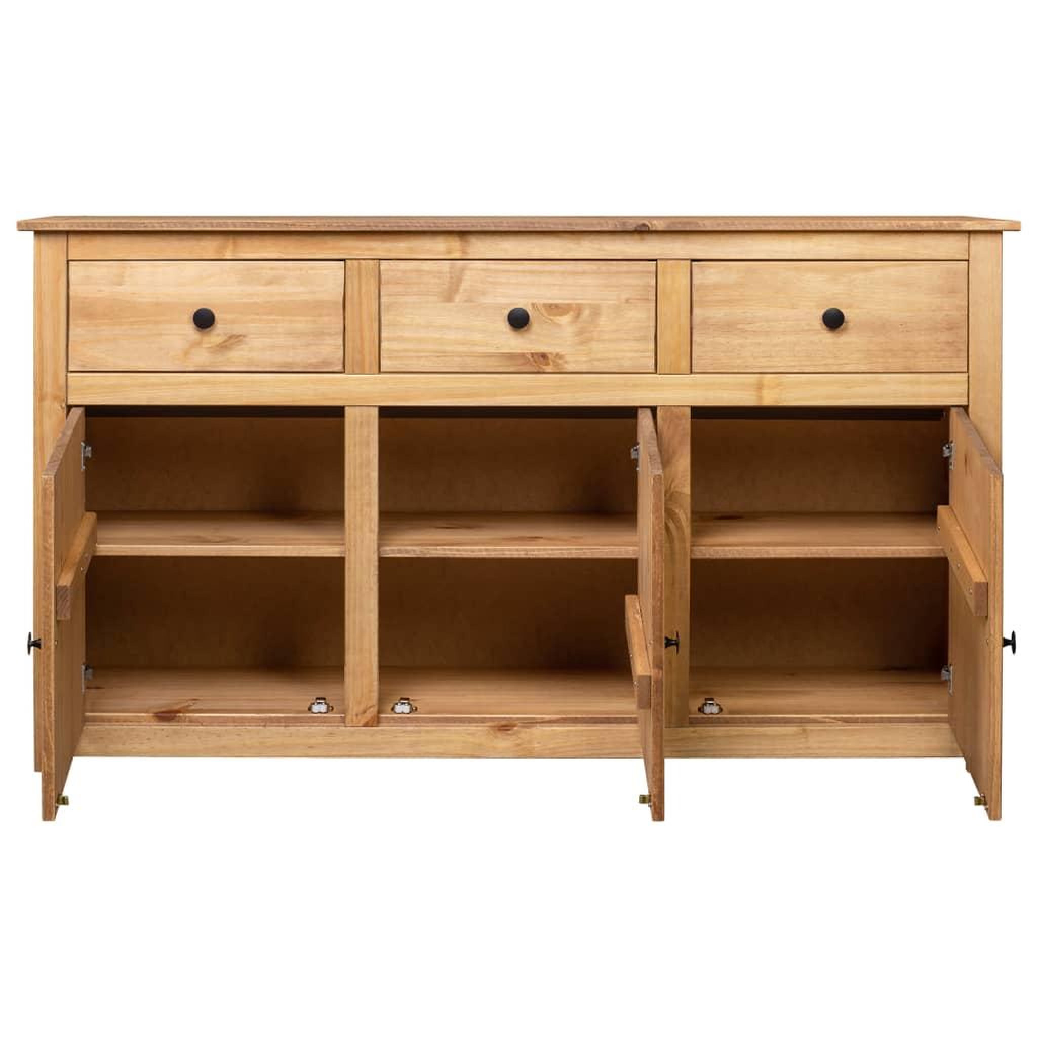 Voir la diapositive 4 : VIDAXL Buffet 135x40x80 cm Pin solide Assortiment Panama