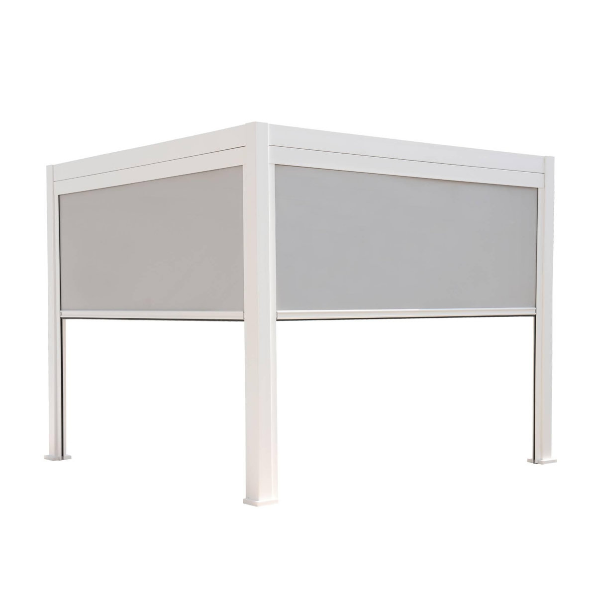 SWEEEK Pergola bioclimatique aluminium 3x3m V2 + 2 stores 3m Triomphe