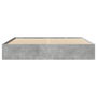 Voir la diapositive 5 : VIDAXL Cadre de lit sans matelas gris beton 200x200 cm bois ingenierie