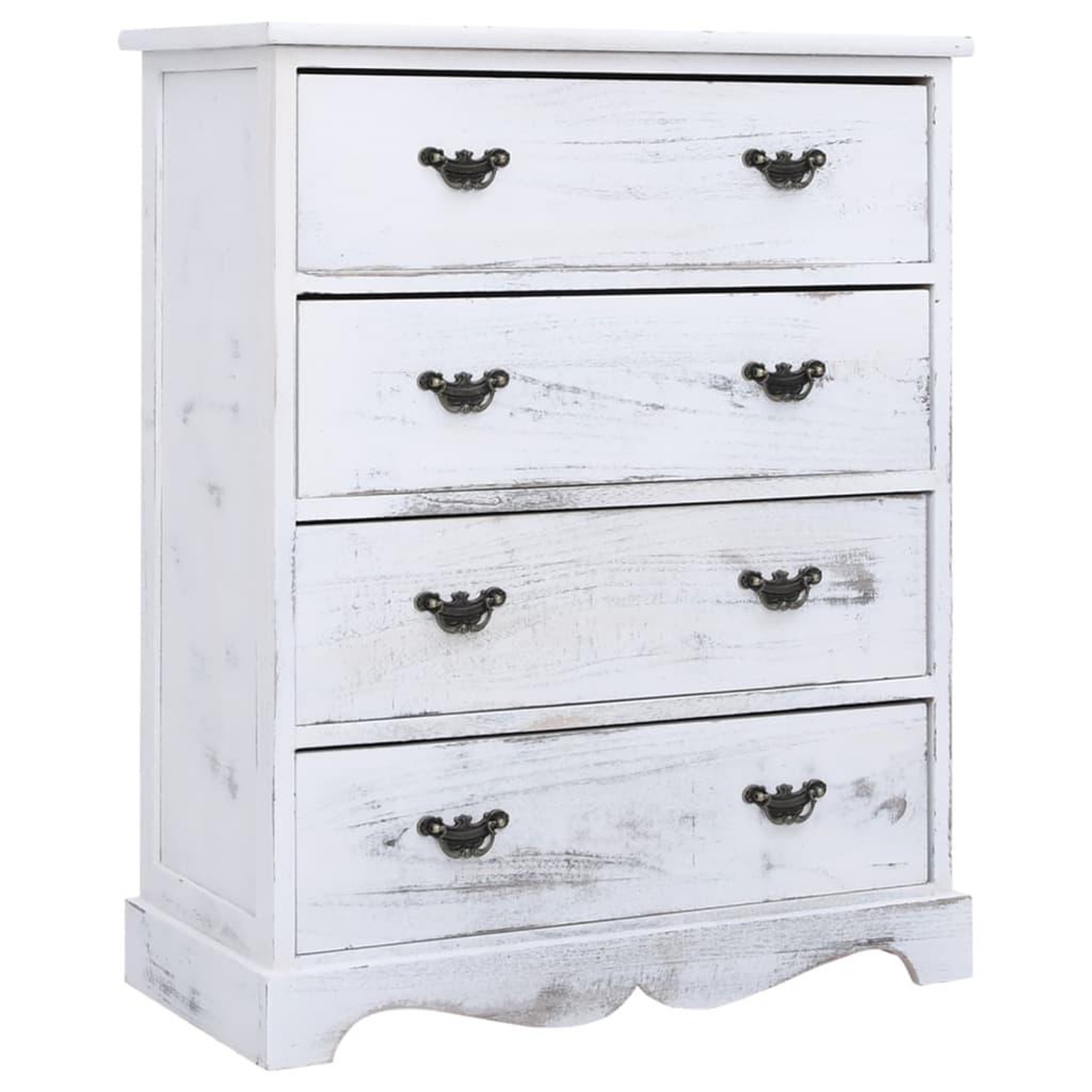VIDAXL Armoire a tiroirs blanc 60x30x75 cm bois