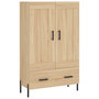 Voir la diapositive 2 : VIDAXL Buffet haut chene sonoma 69,5x31x115 cm bois d'ingenierie
