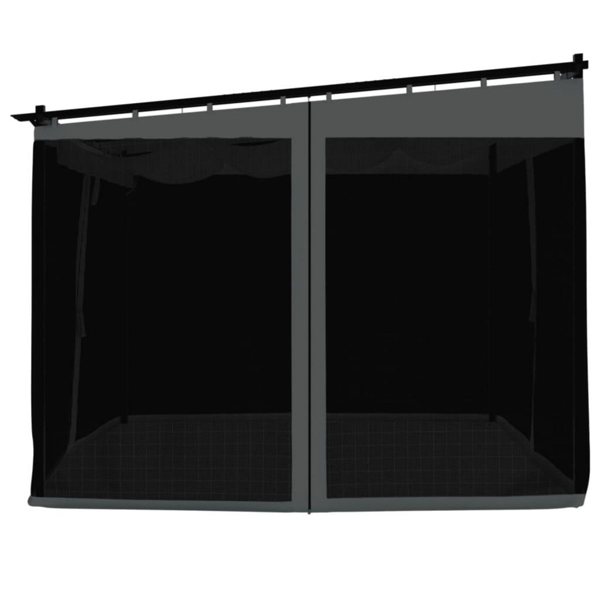 VIDAXL Tonnelle avec parois en filet anthracite 3x3 m acier