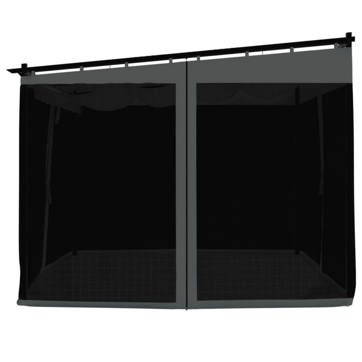 VIDAXL Tonnelle avec parois en filet anthracite 3x3 m acier