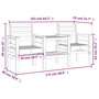 Voir la diapositive 6 : VIDAXL Banc de jardin avec table 2 places bois massif de douglas