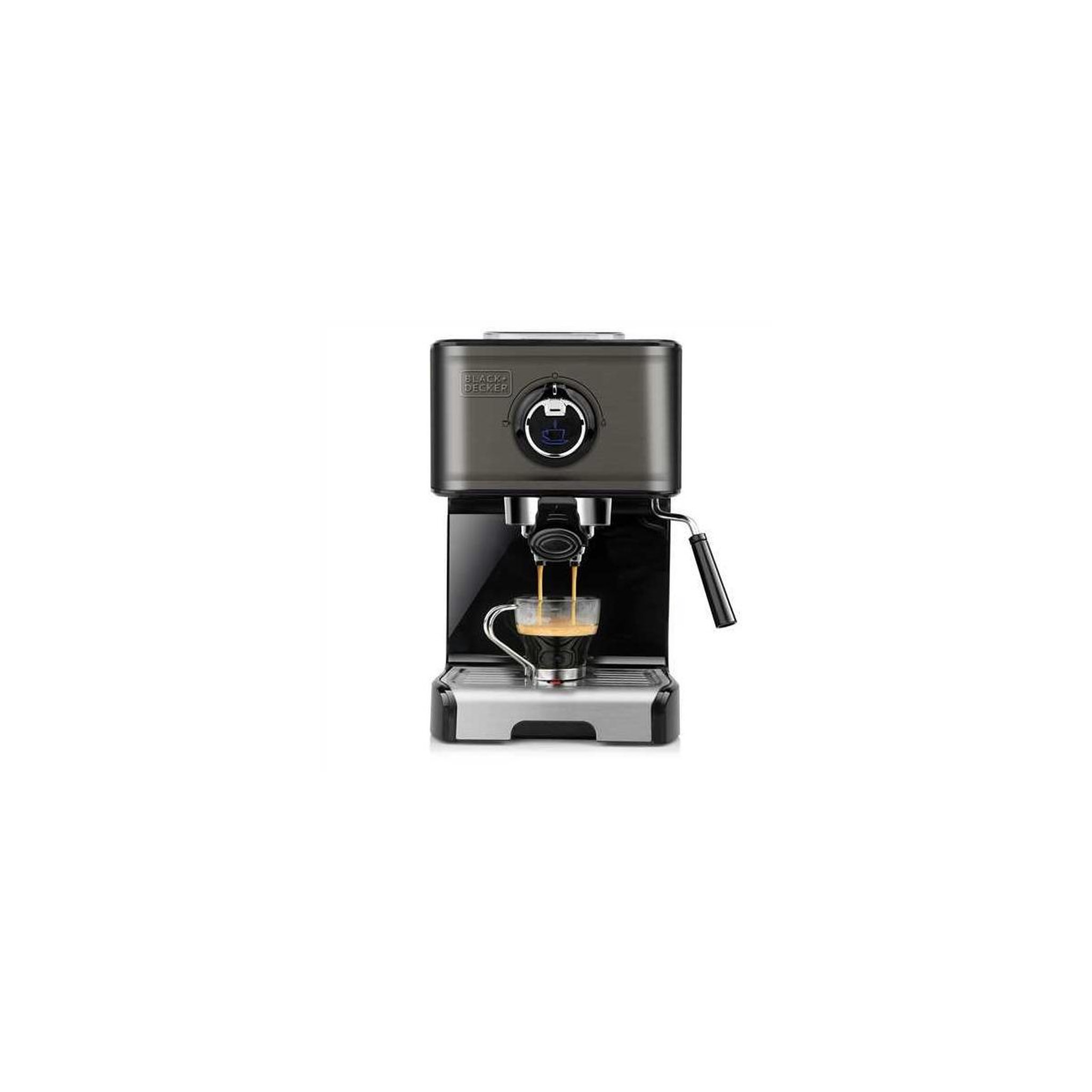 Voir la diapositive 3 : Black et Decker Machine à expresso 15 bars gris - BXCO1200E